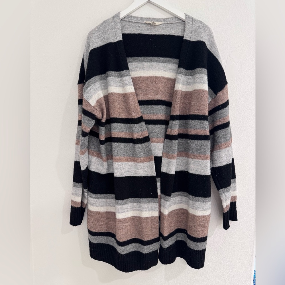 Time and Tru Women's Striped Cardigan